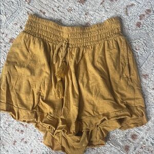 American Eagle Outfitters High Waist Mustard Shorts